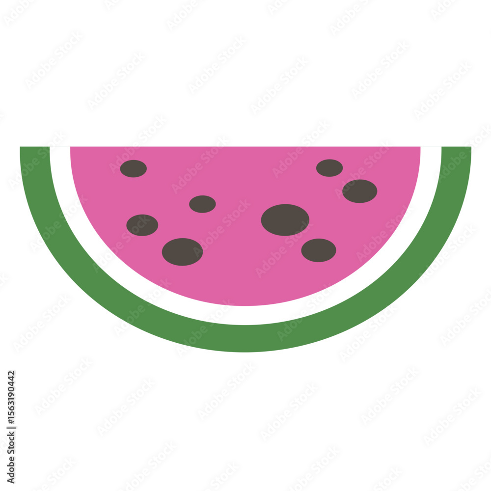 farbiges Melonenscheibe Icon farbiges Melonenscheibe Icon