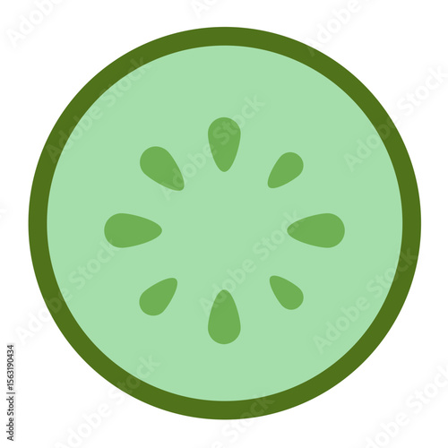 farbiges Gurkenscheiben Icon