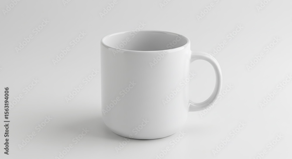 Fototapeta premium Blank White Mug on a White Background