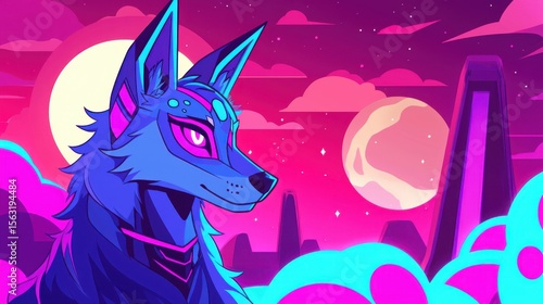 Wallpaper Mural Nebula Fox T-Shirt Illustration Torontodigital.ca