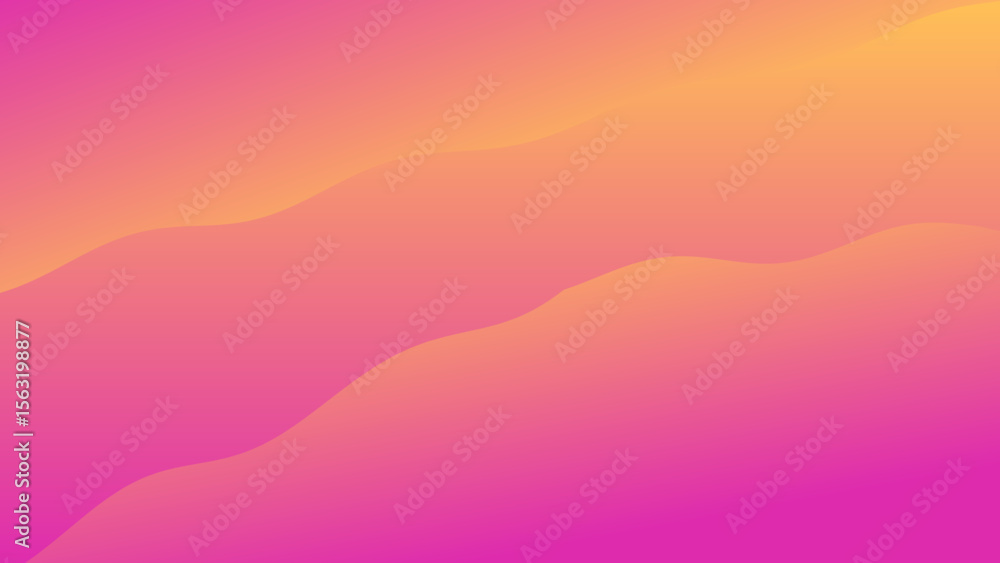 Fototapeta premium Yellow to Pink Gradient with Wavy Lines – Abstract Background for Vibrant Design and Fluid Motion