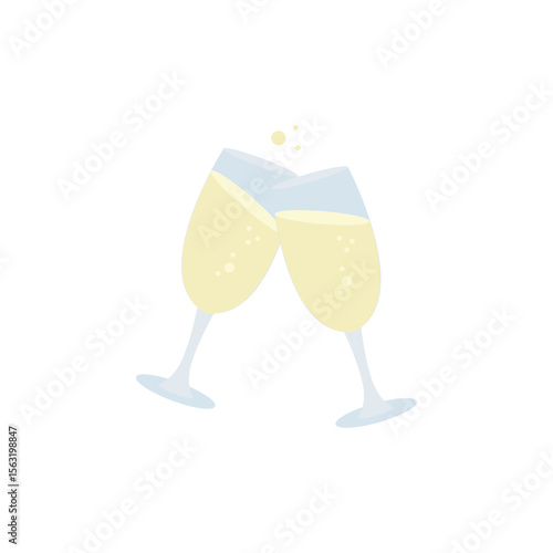 champagne glass emoji symbol sign icon vector illustration