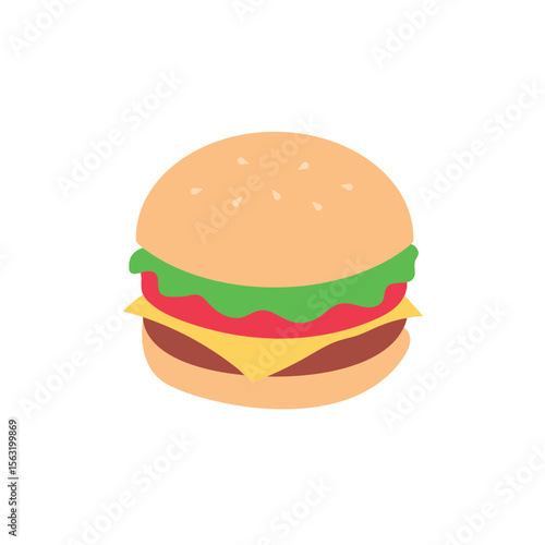 burger food hamburger fast food delicious snack emoji symbol sign icon vector illustration