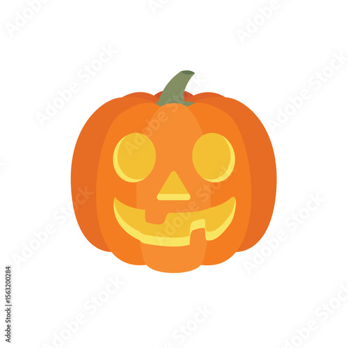Jack-o'-lantern halloween pumpkin face lantern autumn fall food emoji symbol sign icon vector illustration