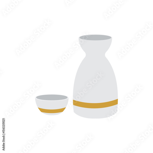 vase mug jug pitcher sake bottle emoji symbol sign icon vector illustration