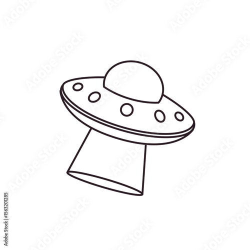 ufo alien flying saucer emoji symbol sign icon vector illustration