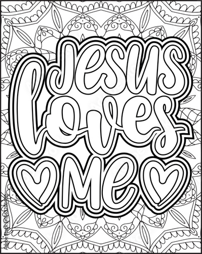 Bible Verse Coloring Page for Adults. Bible Mandala Coloring Page.