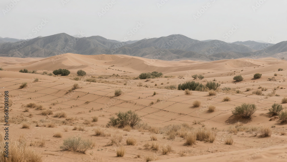 Fototapeta premium desert landscape in the desert