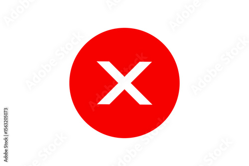 Free Download Red circle with a white cross inside isolated on transparent background - GFXLoad
