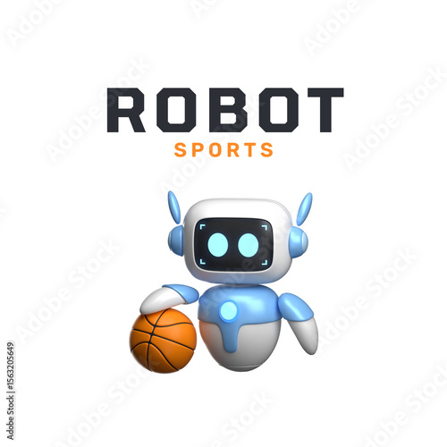 Colorful Illustrative Robot Technology Logo