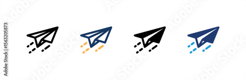 Message icon set multiple style collection. Vector illustration.