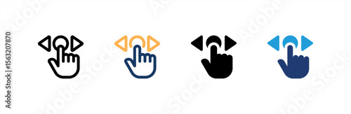 Slider icon set multiple style collection. Vector illustration.