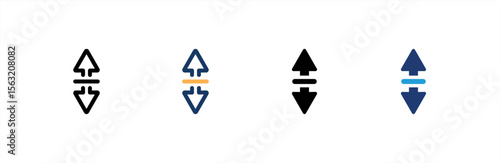 Resize icon set multiple style collection. Vector illustration.