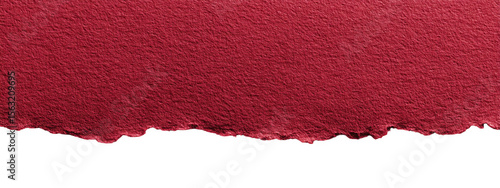 Red Maroon Torn Paper Edge PNG Transparent Background