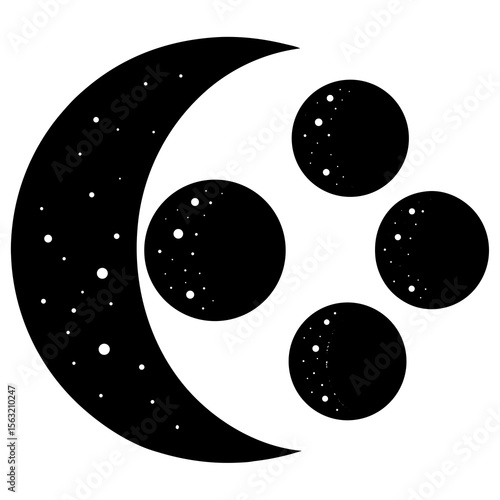 Moon Phases Silhouette
