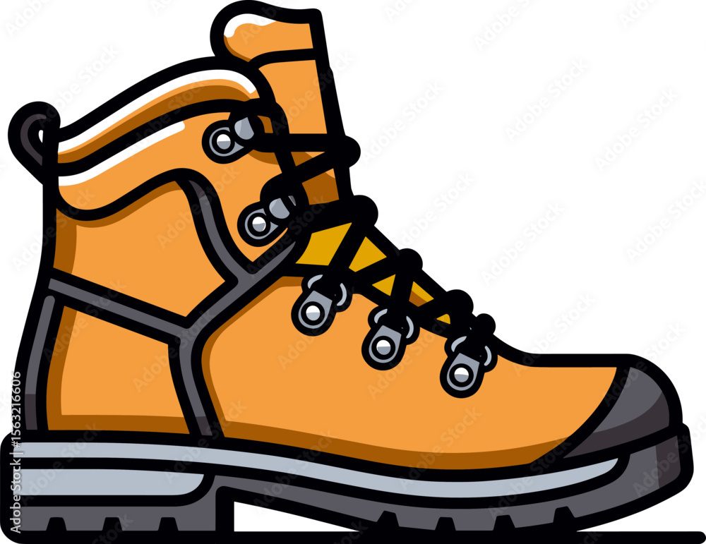 Naklejka premium Hiking Boot: Durable Footwear for Outdoor Adventures