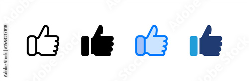 Like icon set multiple style collection. Vector illustration.