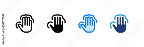 Touch icon set multiple style collection. Vector illustration.