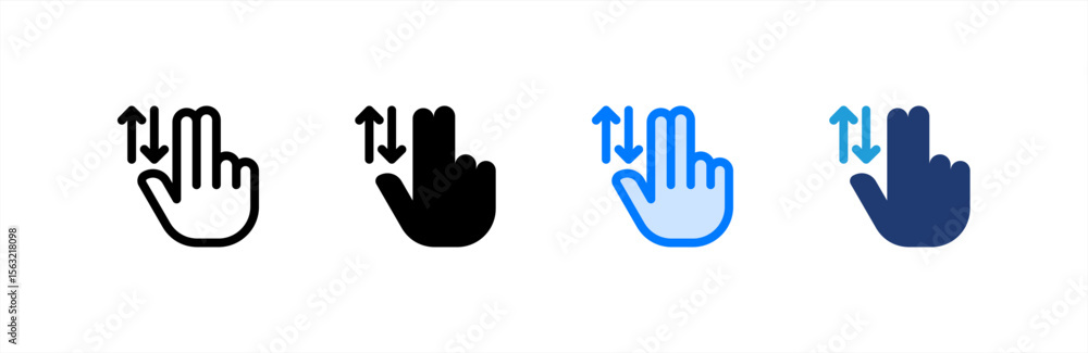 Fototapeta premium Drag icon set multiple style collection. Vector illustration.