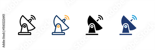 Foto Parabolic Dishes icon set multiple style collection