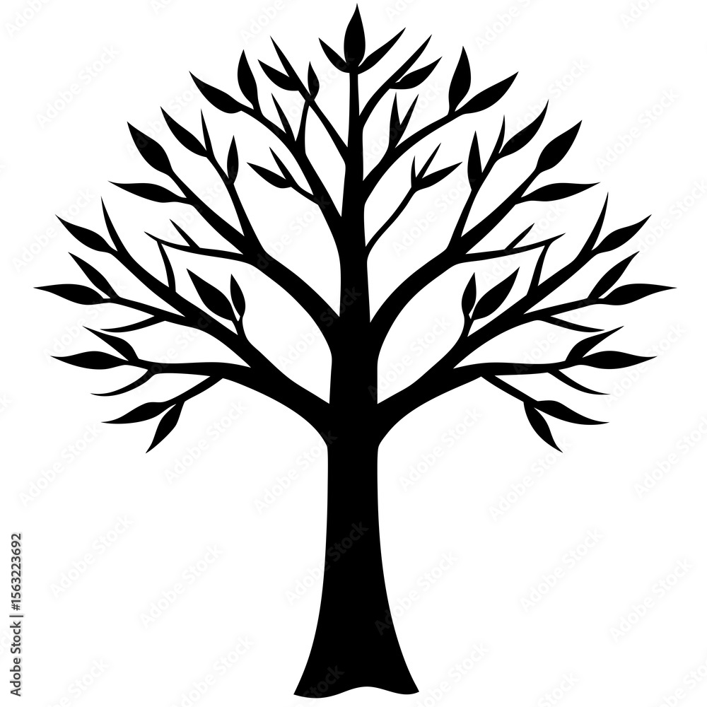 Obraz premium tree silhouette vector