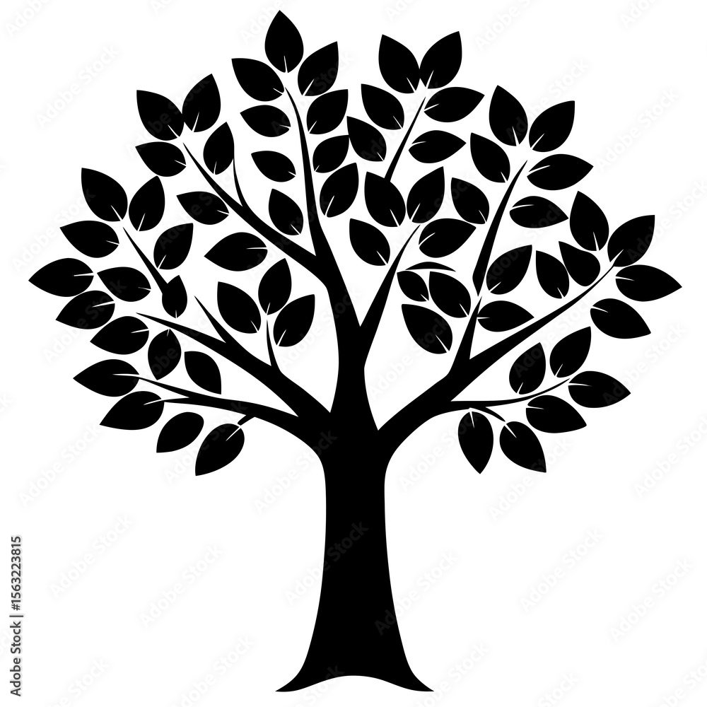 Obraz premium vector tree silhouette