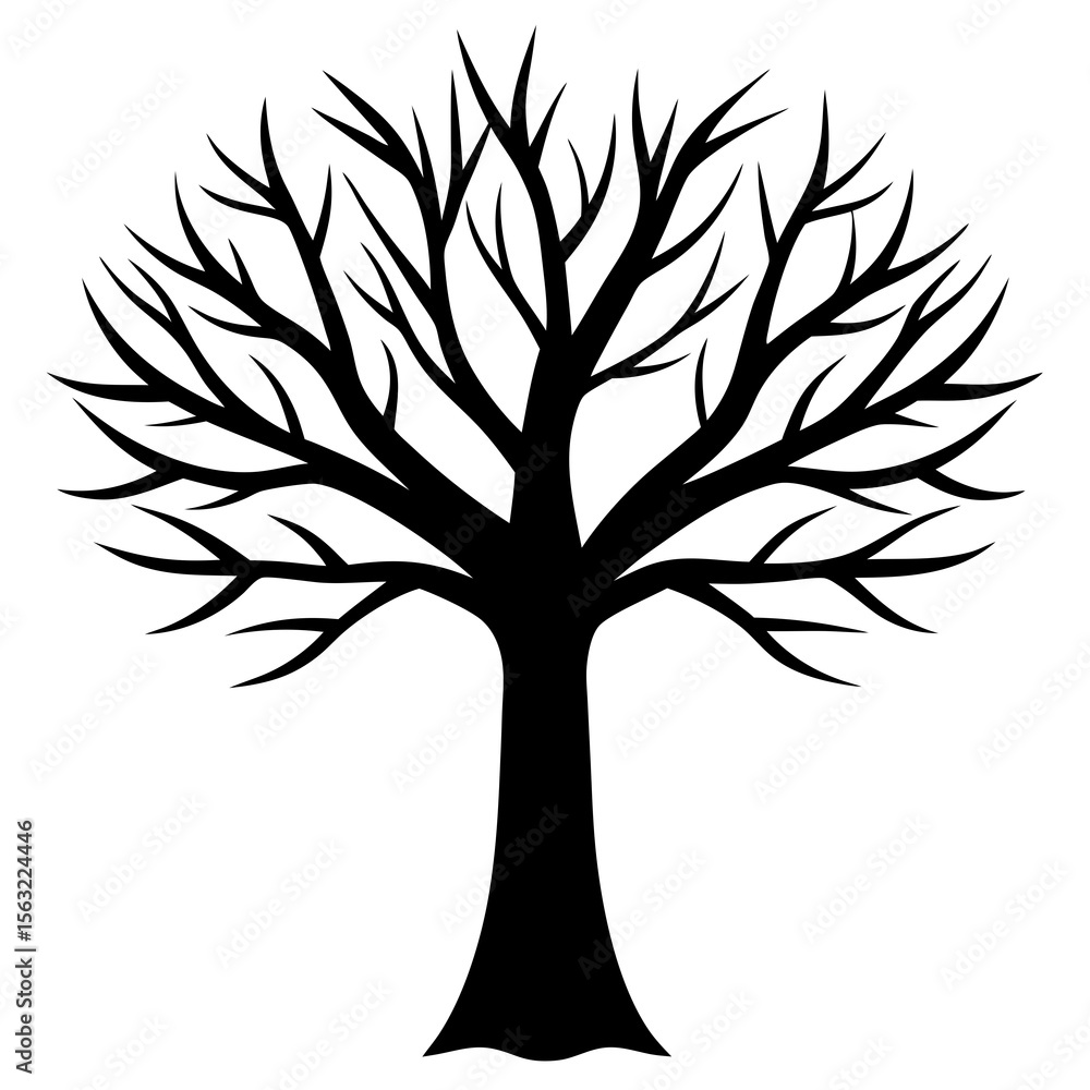 Obraz premium tree silhouette vector