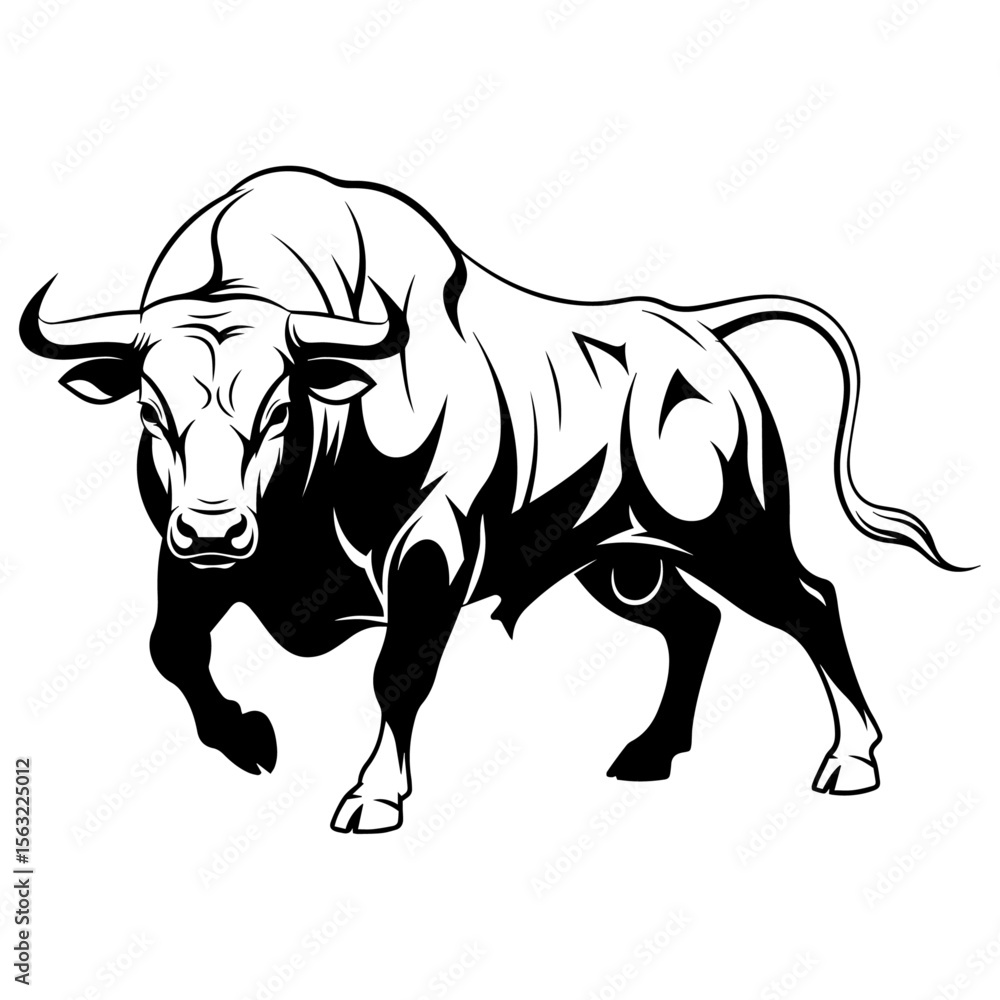 Obraz premium Abstract Bull Art Vector Design 11