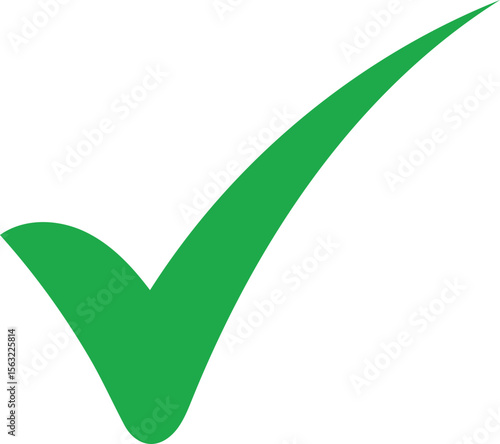 Green Checkmark Icon For Approval, Confirmation, and Success Symbol