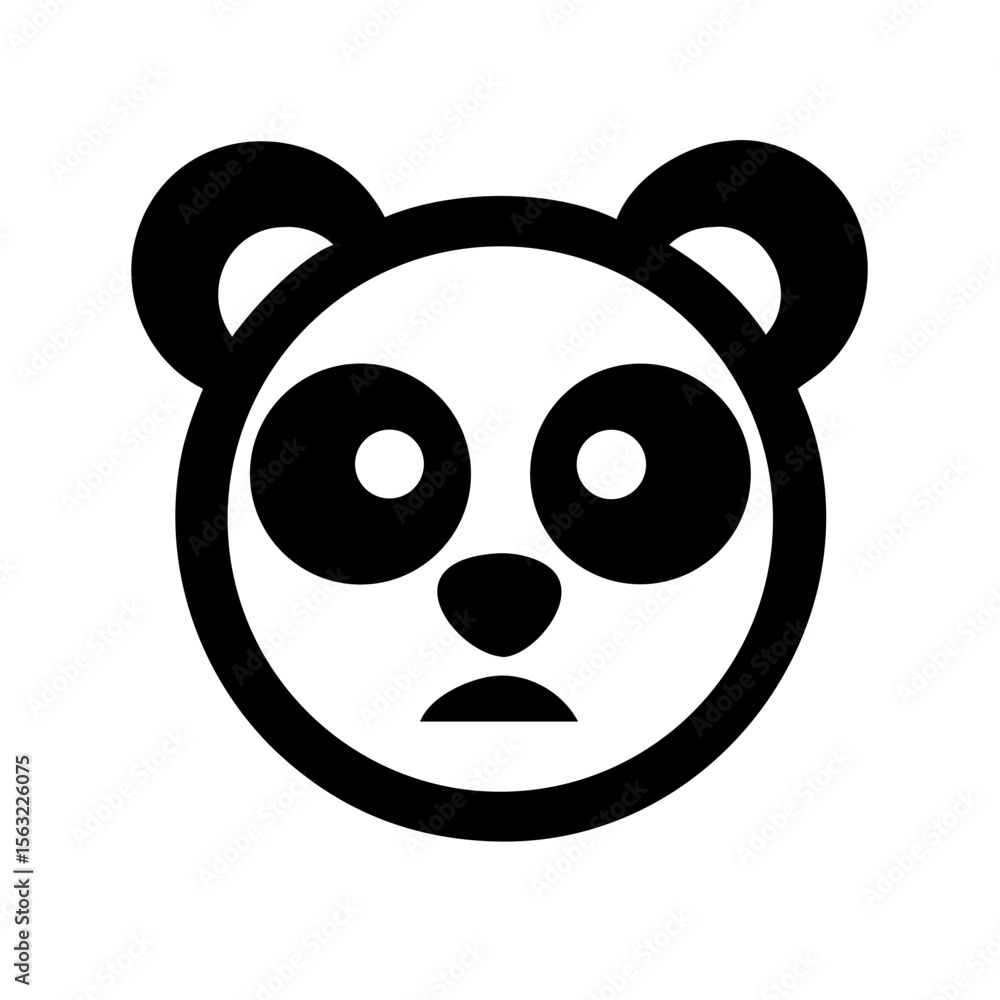 Sad Panda Emoji Icon, Perfect for Social Media. Sad Panda Emoji Icon, Perfect for Social Media.
