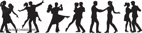 Couples dancing silhouettes dancing couples ballroom dancing