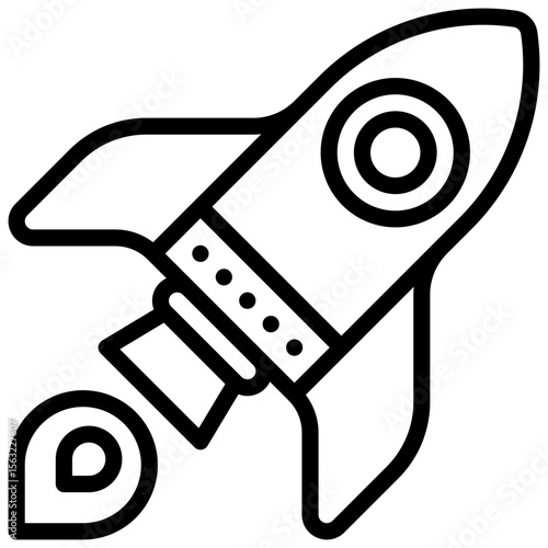 Launch. Editable stroke vector icon.