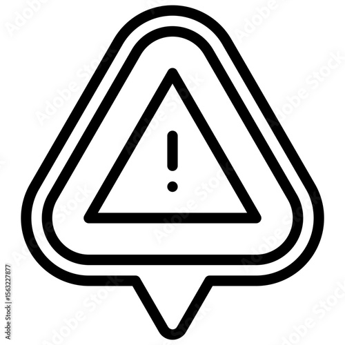 Problem. Editable stroke vector icon.
