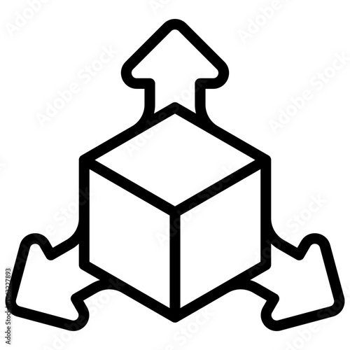Product scalability. Editable stroke vector icon.