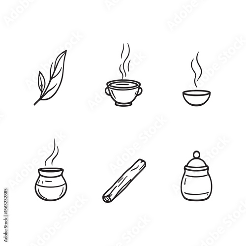 natural ayurvedic products collection with herbal leaves design