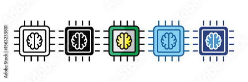 Ai Chip  Icon Element For Design
