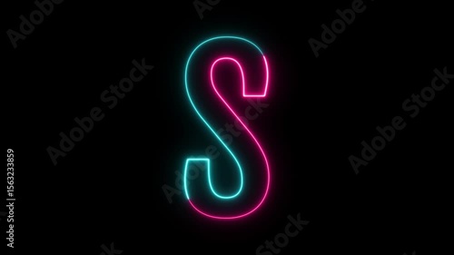 Wallpaper Mural glowing neon number s Torontodigital.ca