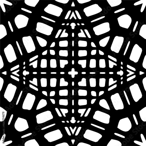 Abstract texture for fabric print, card, table cloth, furniture, banner, cover, invitation, decoration,weaving, plaid,wrapping,knitting. Repeating pattern.Black and white color.