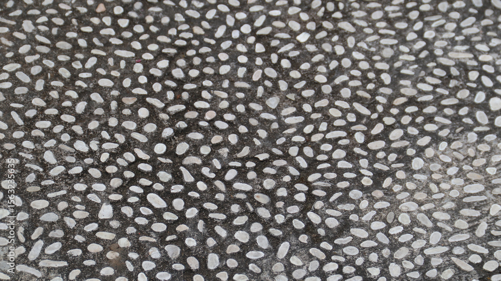 Textures of stone floor and wall for game background. Vector cartoon seamless patterns of top view of pavement or square with cobblestones and granite blocks in concrete