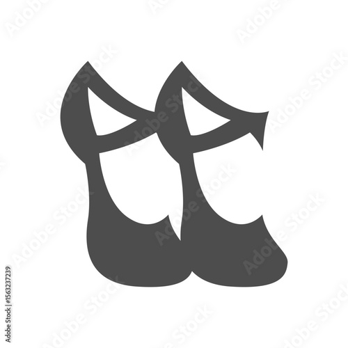 Ballet shoes logo icon