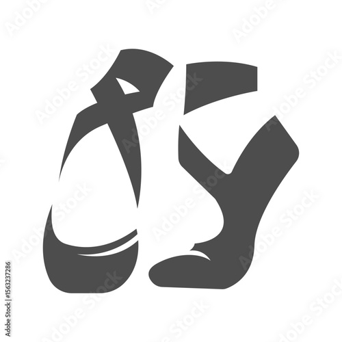 Ballet shoes logo icon