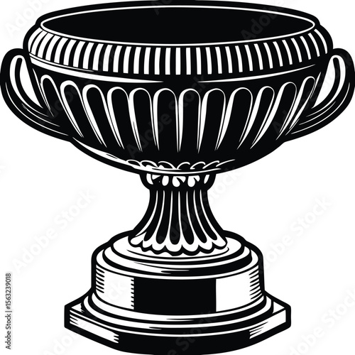 silver cup isolated on white