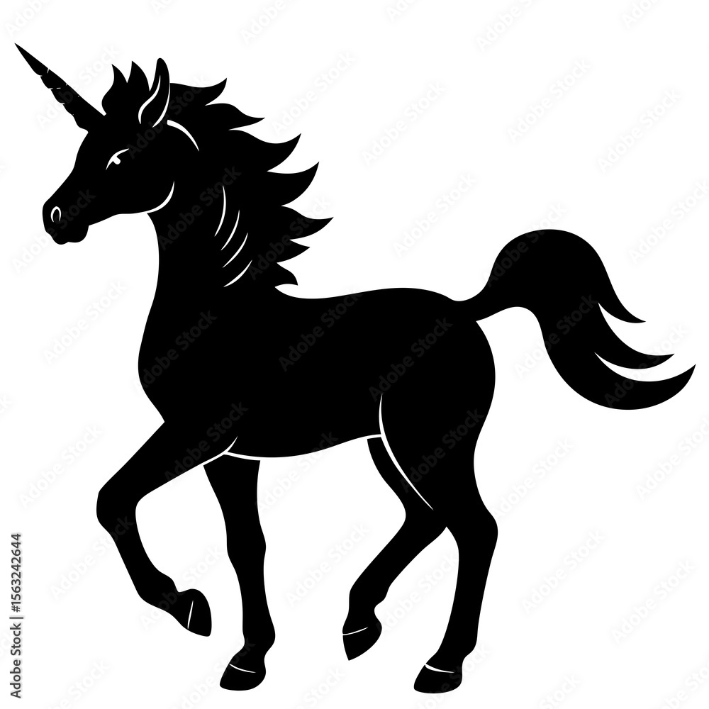 Fototapeta premium Unicorn Silhouette