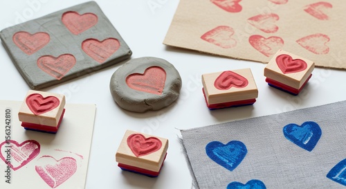 Heart shaped stamps and molds for crafting