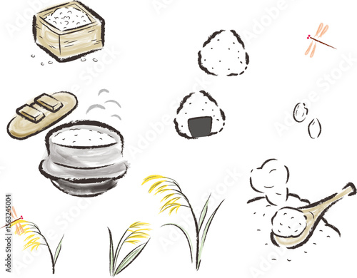美味しいお米のイラスト　セット①