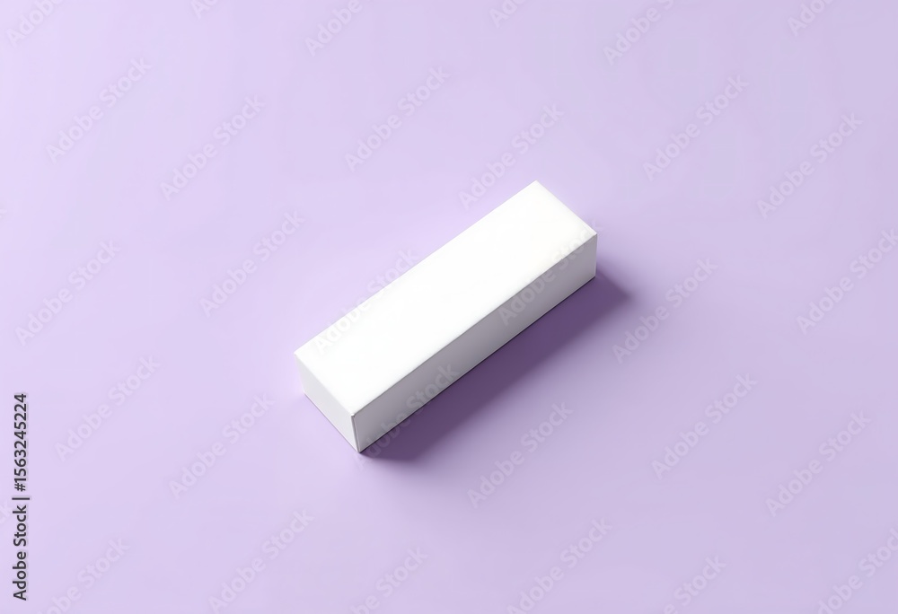 Closed Rectangular Box on Pastel Purple Closed Rectangular Box on Pastel Purple