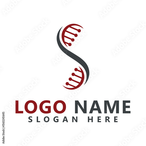 Dna letter s logo design template genetics vector design biological vector Template