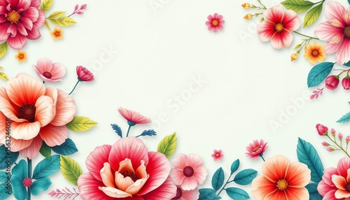 Elegant floral notebook covers & vibrant wallpaper designs, featuring unique flower patterns and festive carnival backgrounds, retro, illustration