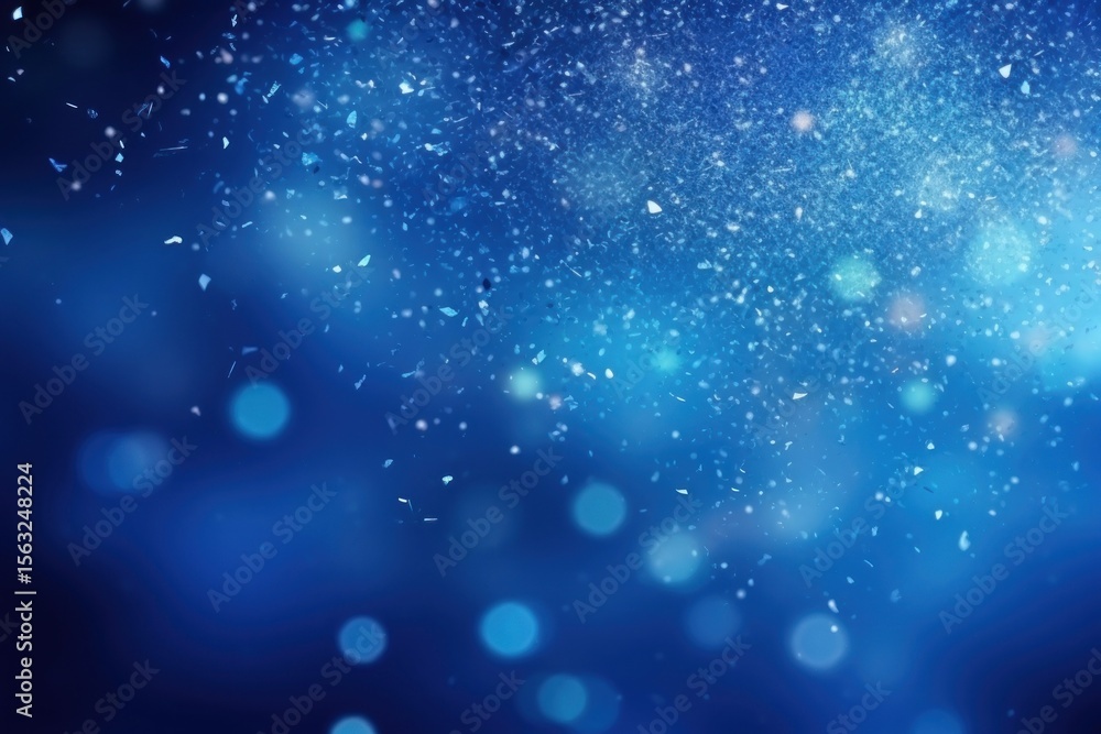 Fototapeta premium Bright shiny blue backgrounds illuminated snowflake.