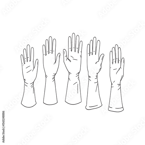 sterile medical gloves healthcare protection illustration
